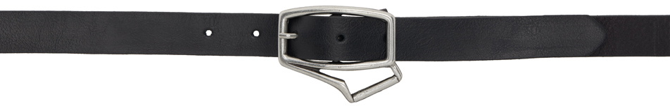 Serapis Black Leather Belt