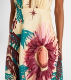 Johanna Ortiz Floral linen midi dress