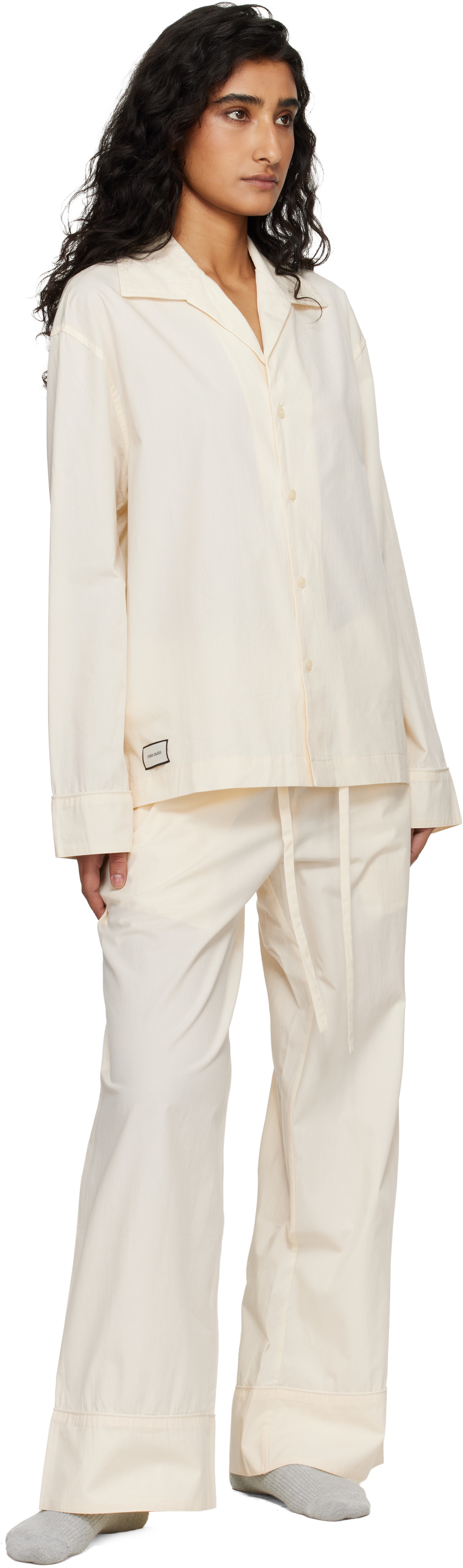 Entire Studios Off-White Pajama Lounge Pants