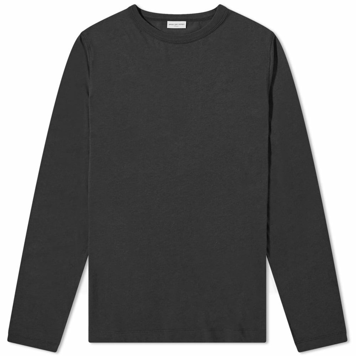 Photo: Dries Van Noten Men's Long Sleeve Habbot T-Shirt in Black