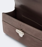 Savette Symmetry Pochette Small suede top-handle bag