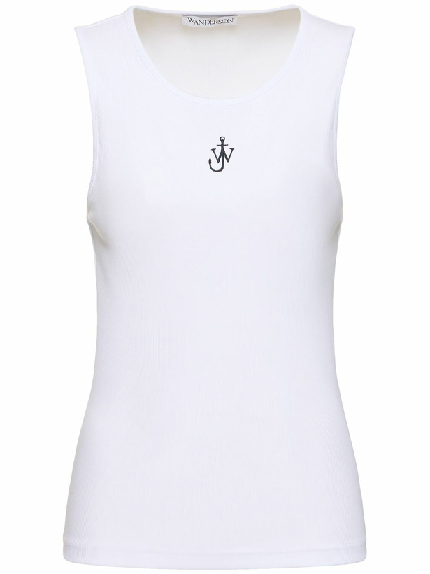 Photo: JW ANDERSON Anchor Logo Stretch Cotton Tank Top