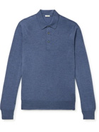 Caruso - Wool Polo Shirt - Blue