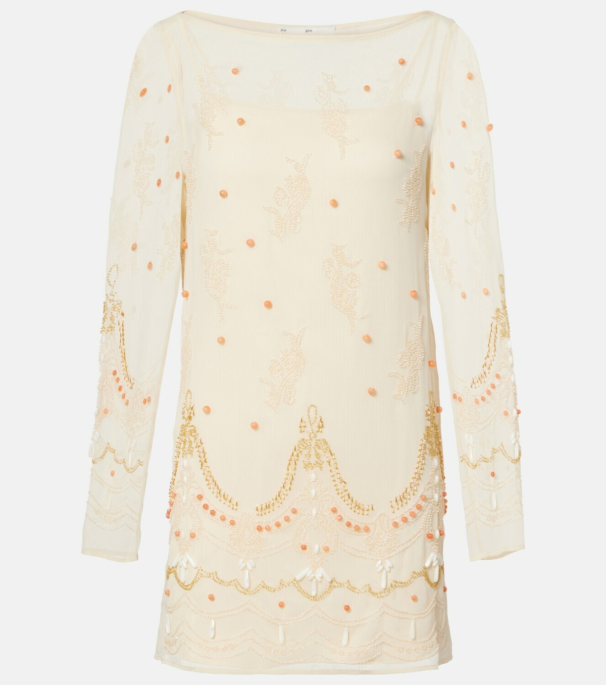 Xu Zhi Embellished chiffon minidress