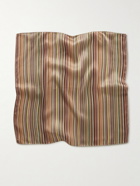 Paul Smith - Striped Silk-Satin Pocket Square