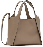 Stella McCartney Taupe Crossbody Logo Tote Bag