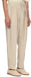 LEMAIRE Beige Pleated Trousers