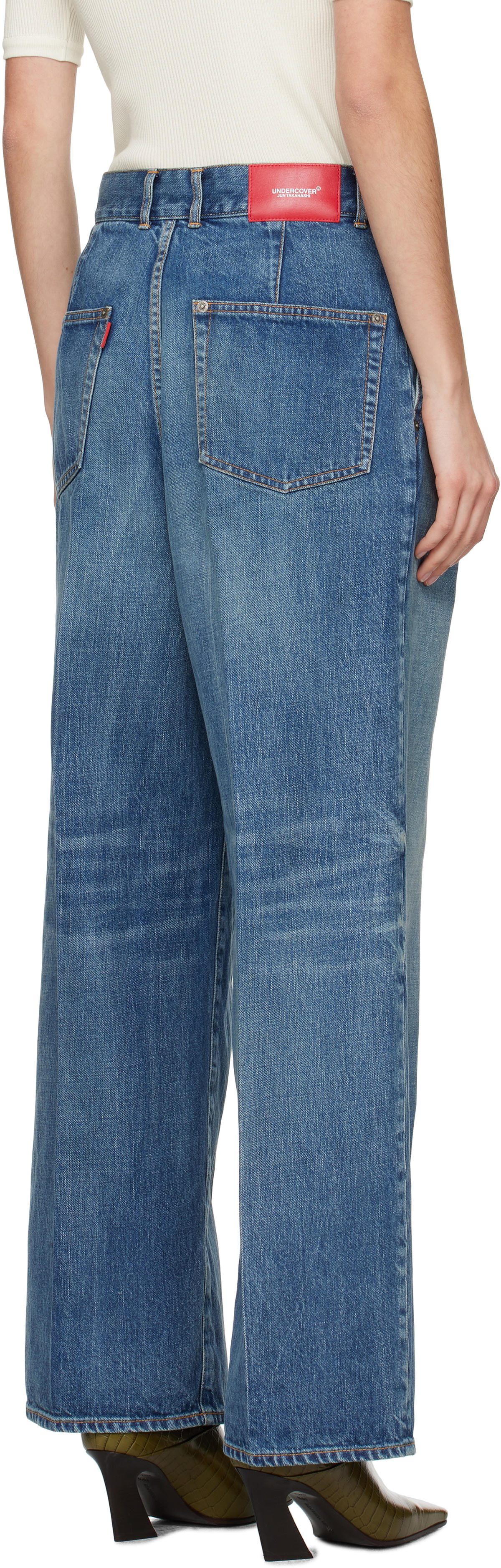 UNDERCOVER Blue Two-Tuck Jeans