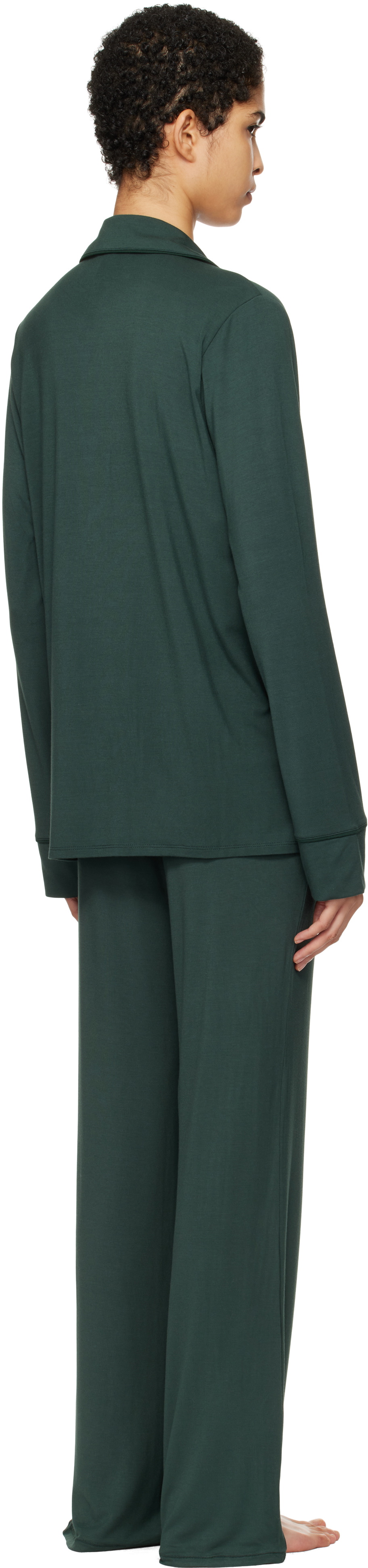 SKIMS Green SKIMS Sleep Long Sleeve Button Up Pyjama Set