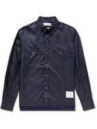 Thom Browne - Button-Down Collar Ripstop Shirt - Blue