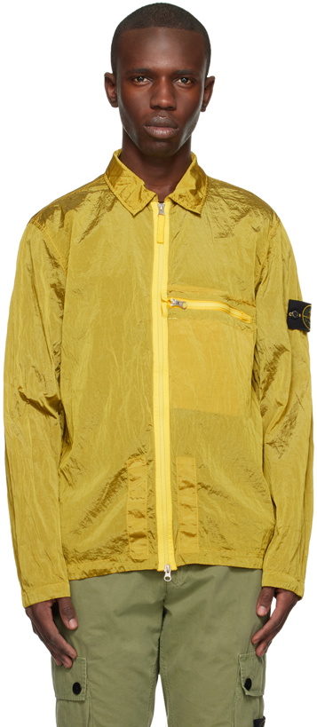 Photo: Stone Island Yellow Spread Collar Jacket