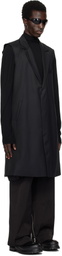 FFFPOSTALSERVICE Black Sleeveless Backzip Coat