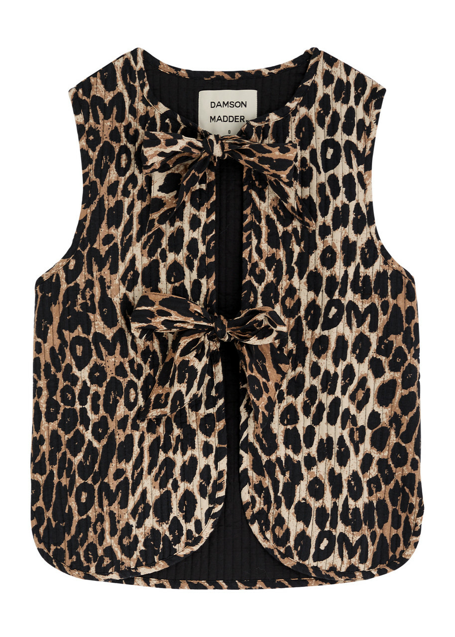 tilly gilet - leopard – Damson Madder