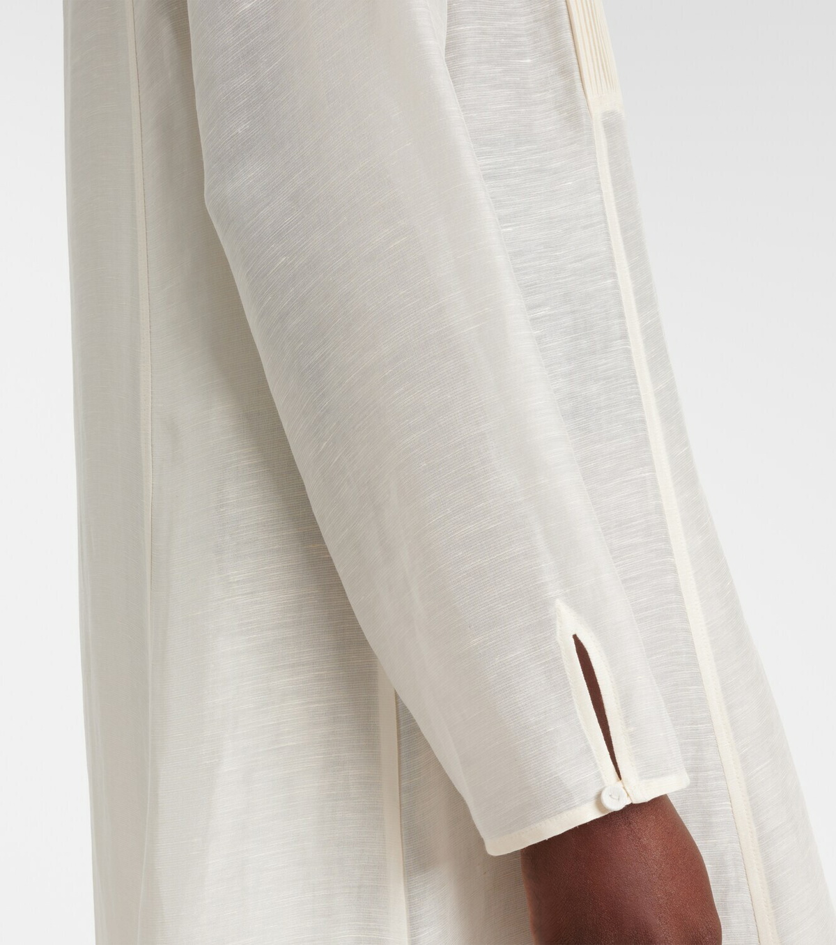 Tory Burch Pleated linen and silk kaftan