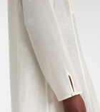 Tory Burch Pleated linen and silk kaftan