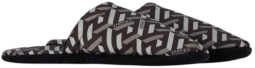 Versace Black La Greca Travel Set