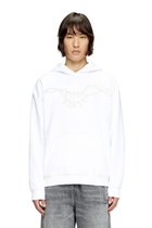 Diesel Hoodie with charm necklace print - Sweaters - Unisex - White