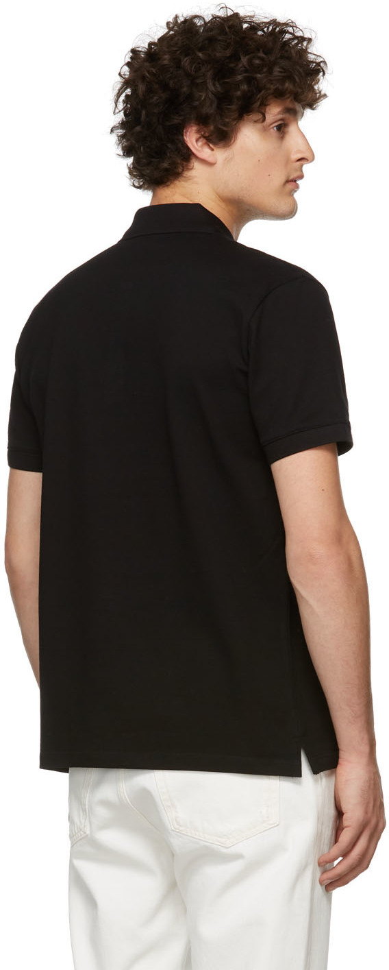 Alexander McQueen Black Selvedge Logo Tape Polo