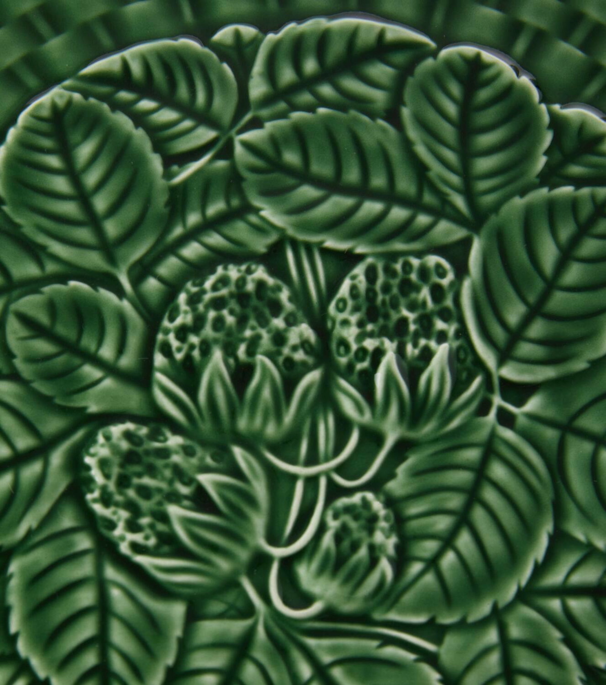 Bordallo Pinheiro Strawberries ceramic cheese tray