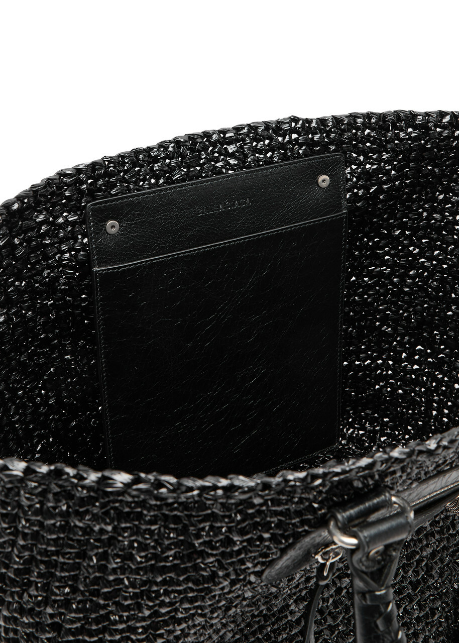 Balenciaga Le Cagole Large Woven Nylon Basket bag - Black