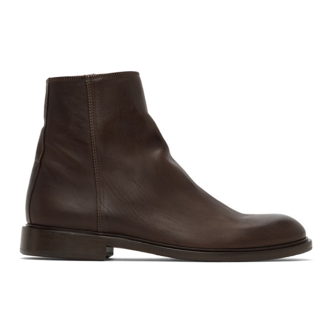 Photo: PS by Paul Smith Brown Zip Billy Boots