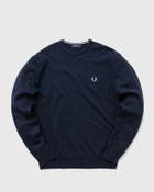 Fred Perry Classic Crew Neck Jumper Blue Sweatshirts