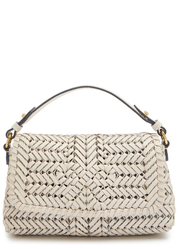 Photo: Anya Hindmarch The Neeson Woven Leather Cross-body bag - Off White - One Size