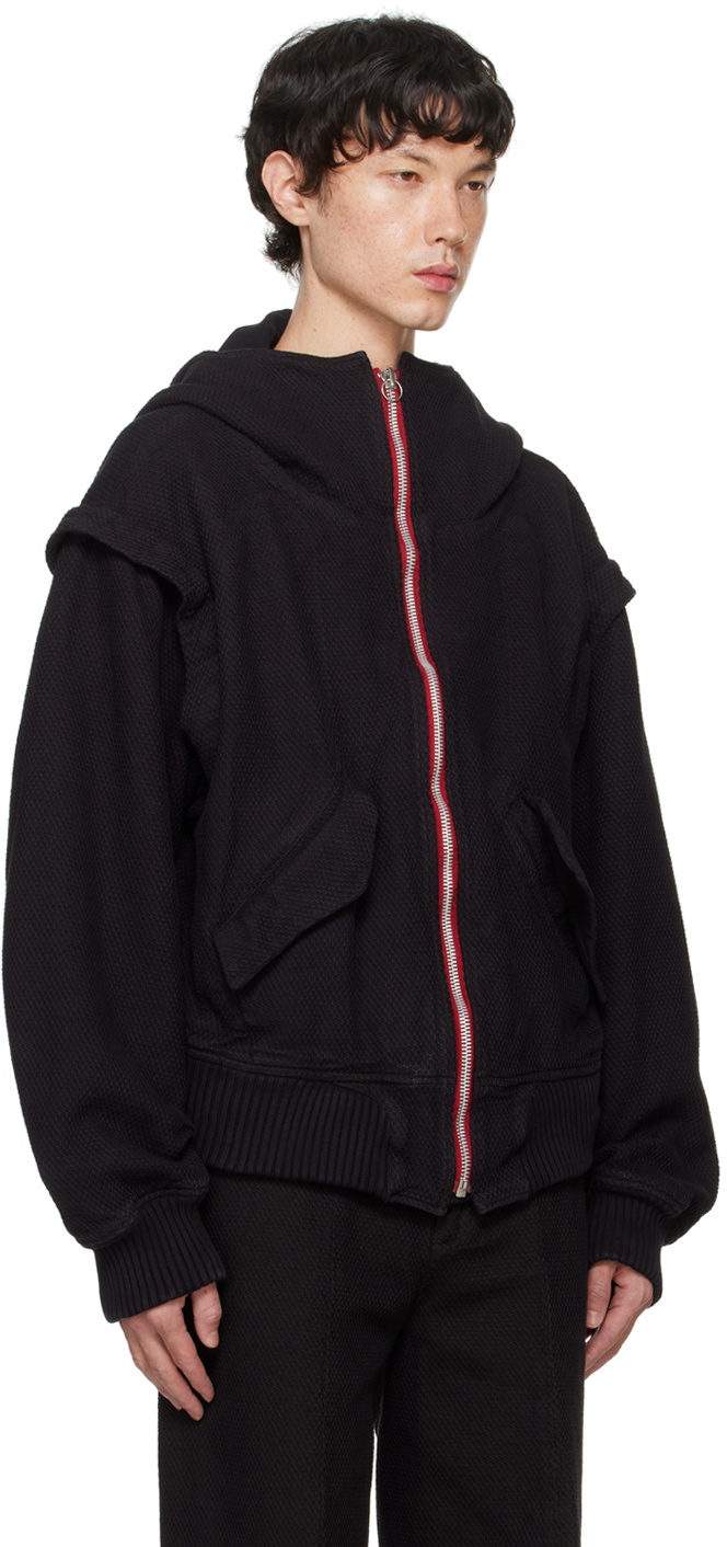 KOZABURO Black Bon-Var Bomber Jacket