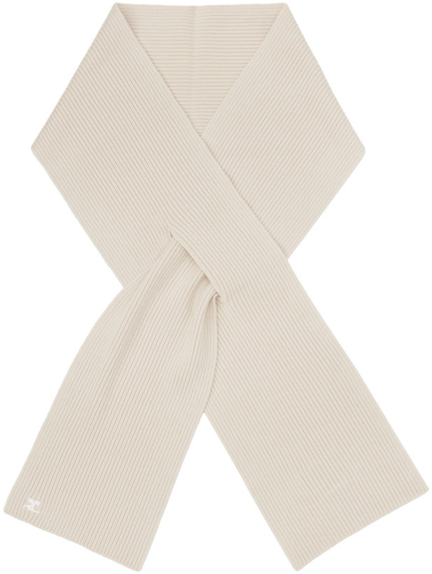 Photo: Courrèges Off-White AC Knit Scarf