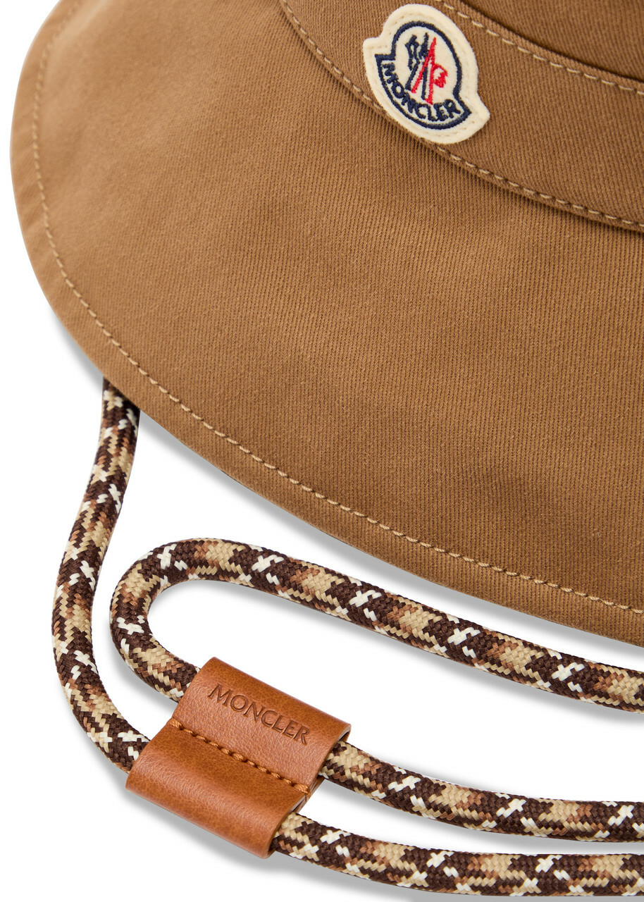 Moncler Drawstring Cotton Bucket hat Bronze