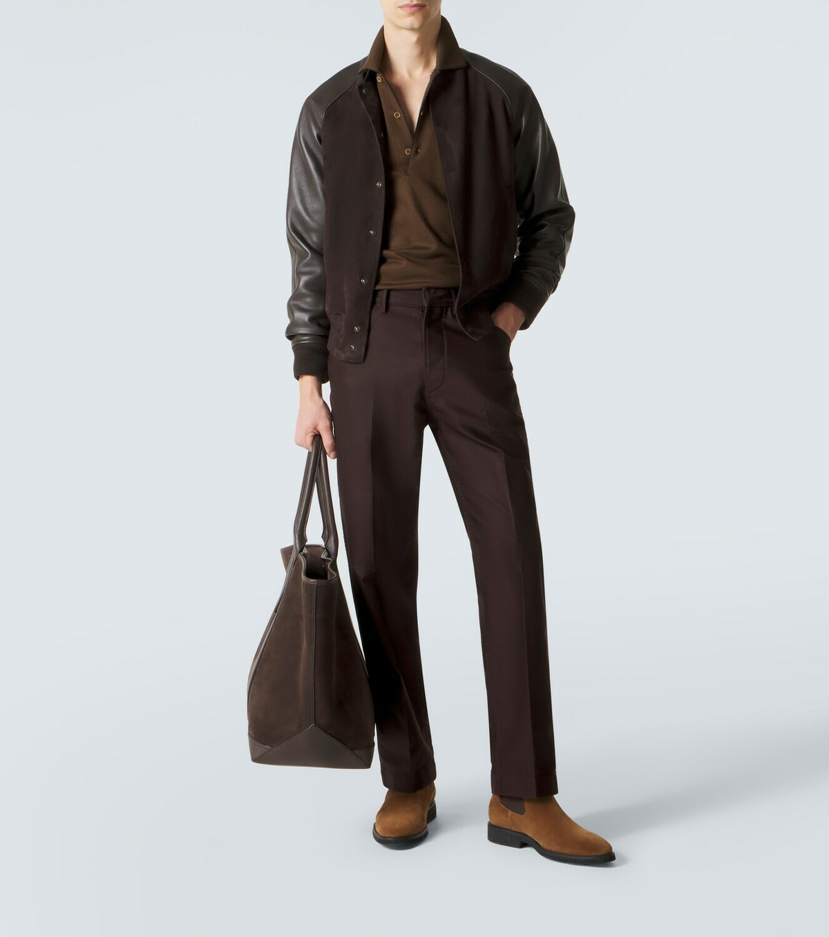 Tom Ford Silk and cotton piqué polo shirt