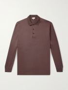 Charvet - Cotton-Sateen Polo Shirt - Brown