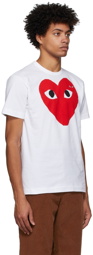 COMME des GARÇONS PLAY White & Red Big Heart T-Shirt