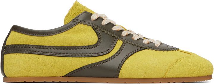 Photo: Dries Van Noten Yellow & Khaki Suede Sneakers