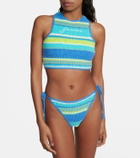 Ganni - Cotton crochet bikini bottoms