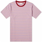 POP Trading Company Men's Striped Logo T-Shirt in Zephyr