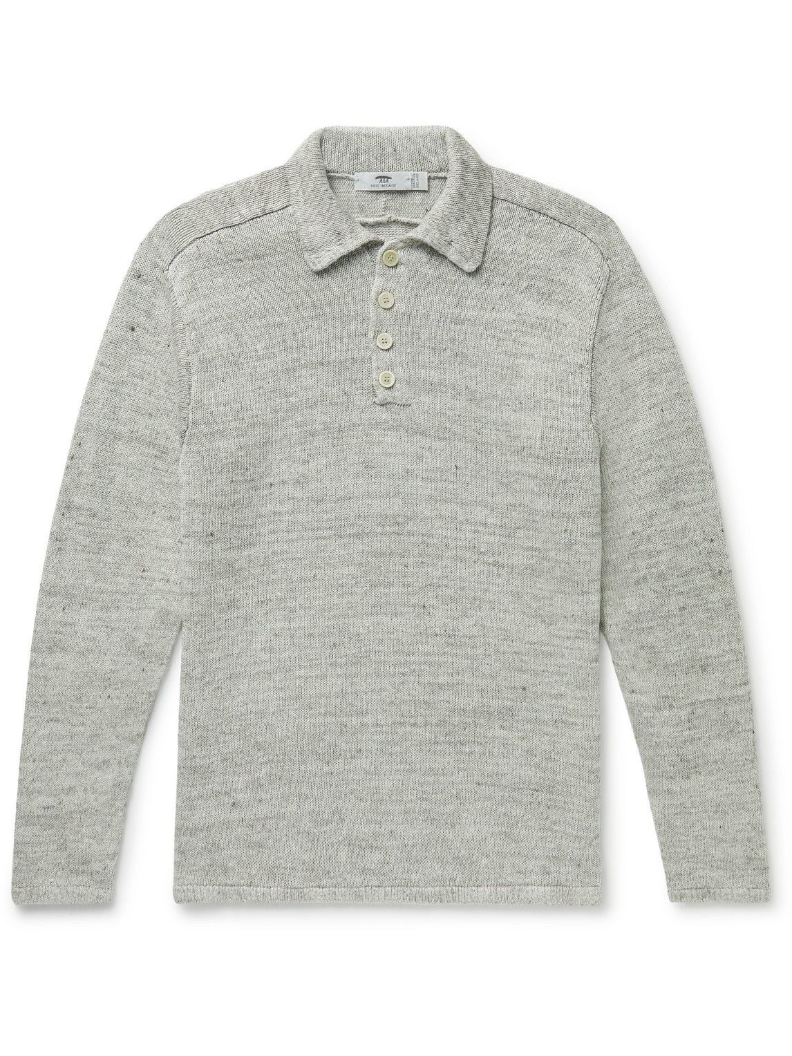 Inis Meáin - Donegal Linen Polo Shirt - Gray Inis Meáin