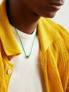 Yvonne Léon - 9-Karat Gold, Malachite and Diamond Cord Necklace