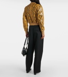 Isabel Marant Cerem snake-effect leather bomber jacket