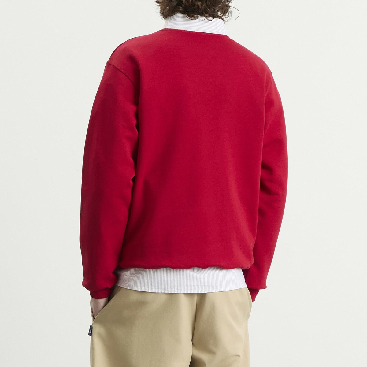 Drôle de Monsieur Men's Drole De Monsieur The Best Club Script Logo Sweatshirt in Red