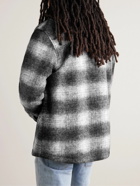 A.P.C. - Checked Boiled Wool-Blend Jacket - Black