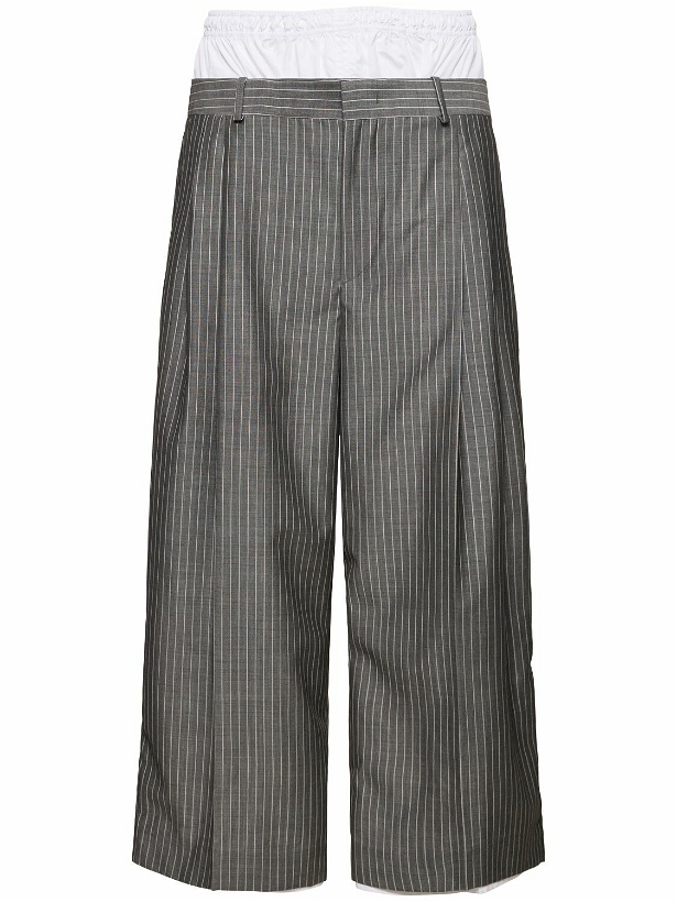 Photo: HED MAYNER Pinstriped Mohair & Wool Pants