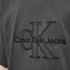 Calvin Klein Men's Monologo Washed T-Shirt in Washed Black