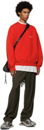 Balenciaga Red Regular Fit Sweatshirt