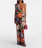 Dolce&Gabbana Floral silk-blend playsuit