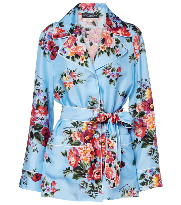Photo: Dolce&Gabbana Floral belted silk blouse