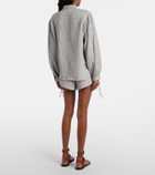 Marant Etoile Thaliany striped cotton shorts