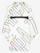 Templa X Olympics White Graphic Hooded Poncho