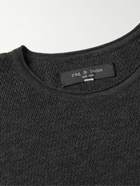 Rag & Bone - Collin Honeycomb-Knit Merino Wool-Blend Sweater - Gray