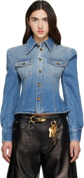 WILLY CHAVARRIA Blue LS Denim Chavela Shirt